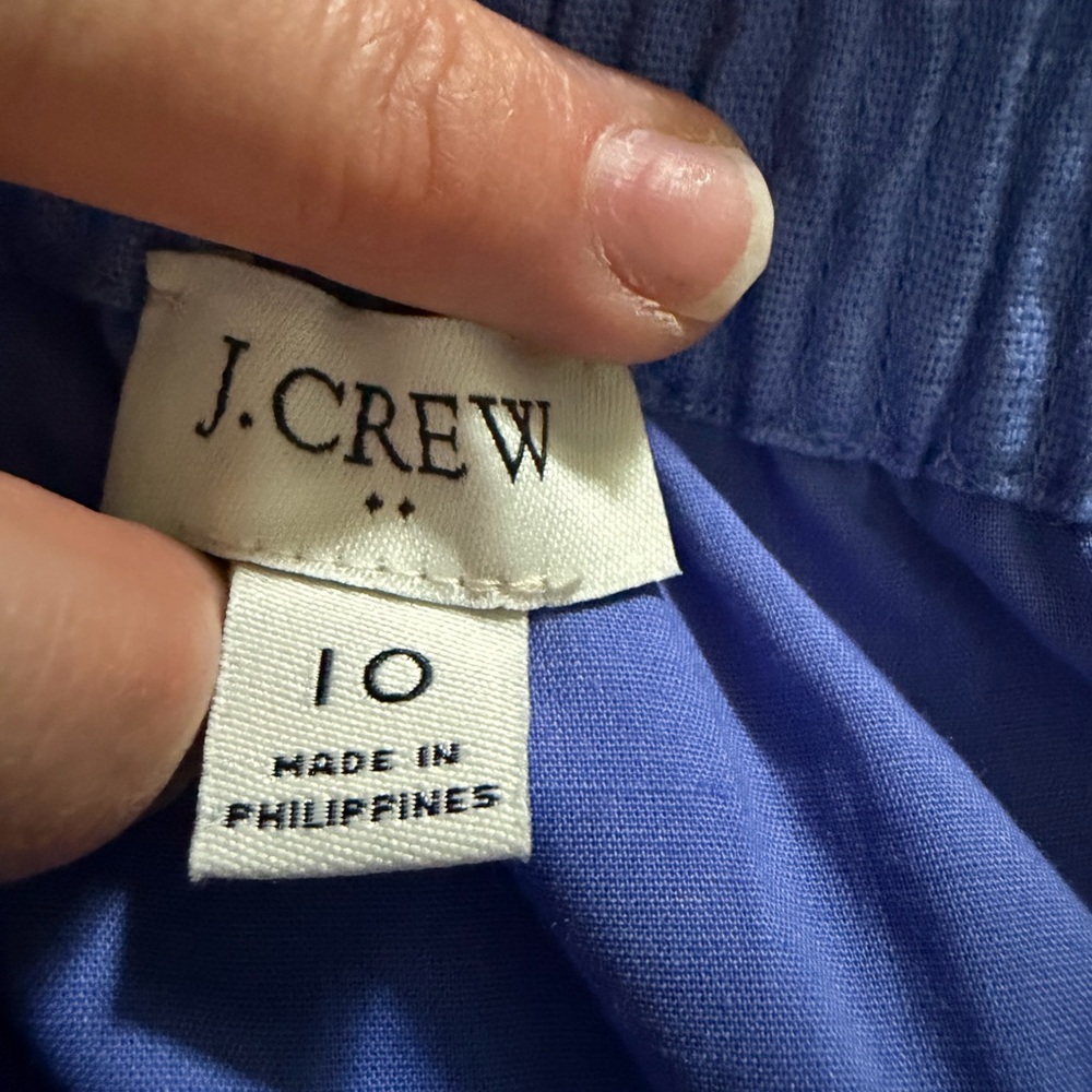 J. Crew Factory Cornflower Blue Elastic-Waist Mini Skirt - Picture 7 of 7